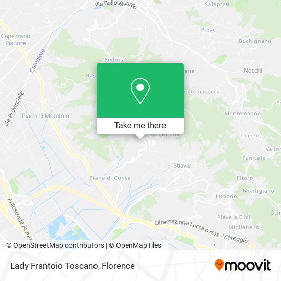 Lady Frantoio Toscano map