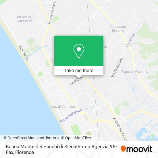 Banca Monte dei Paschi di Siena-Roma Agenzia 96-Fax map