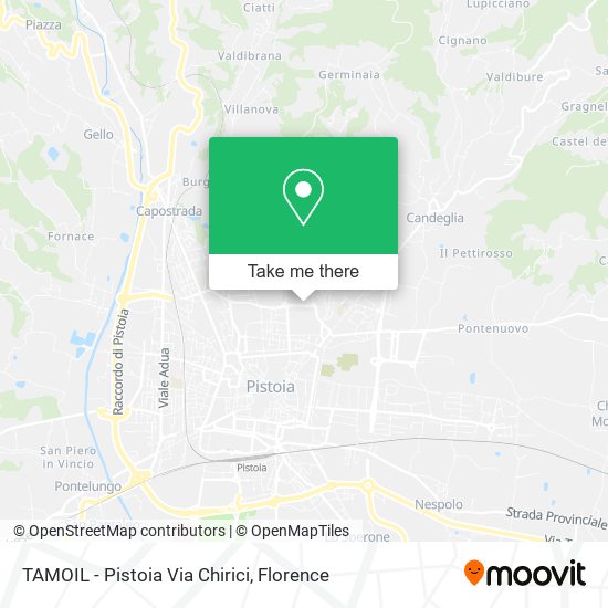 TAMOIL - Pistoia Via Chirici map