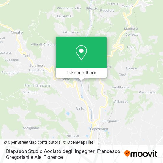Diapason Studio Aociato degli Ingegneri Francesco Gregoriani e Ale map