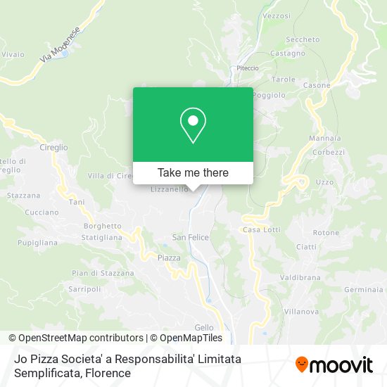Jo Pizza Societa' a Responsabilita' Limitata Semplificata map