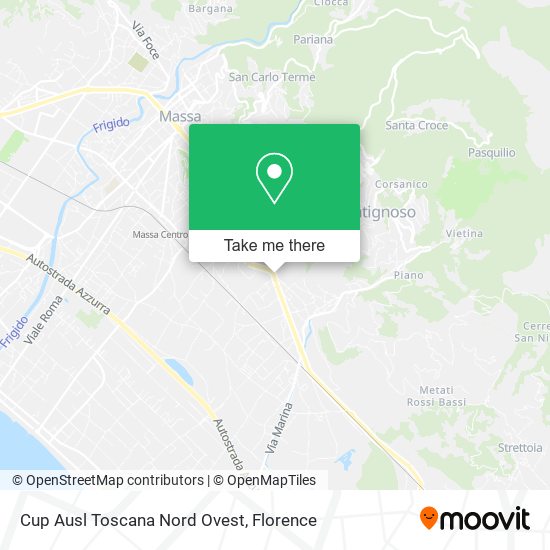 Cup Ausl Toscana Nord Ovest map