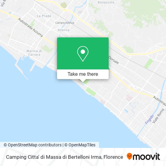 Camping Citta' di Massa di Bertelloni Irma map