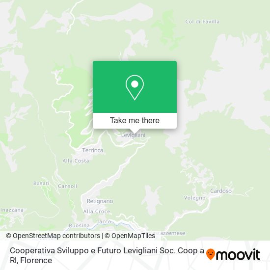 Cooperativa Sviluppo e Futuro Levigliani Soc. Coop a Rl map