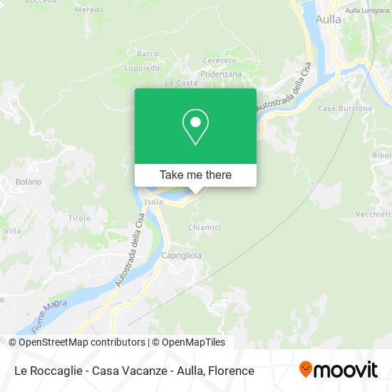 Le Roccaglie - Casa Vacanze - Aulla map