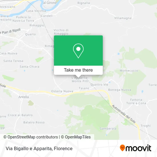 Bigallo and Apparita Street map