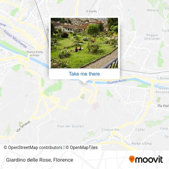 Giardino delle Rose map