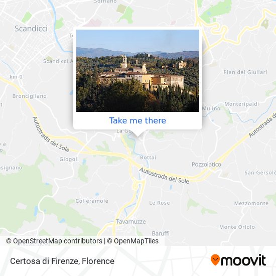 Certosa di Firenze map
