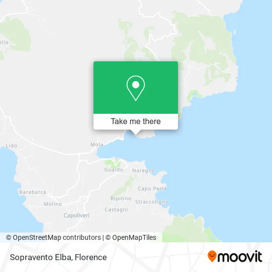 Sopravento Elba map