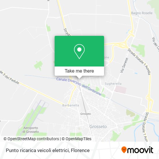Punto ricarica veicoli elettrici map