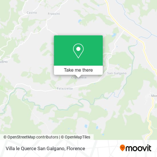 Villa le Querce San Galgano map