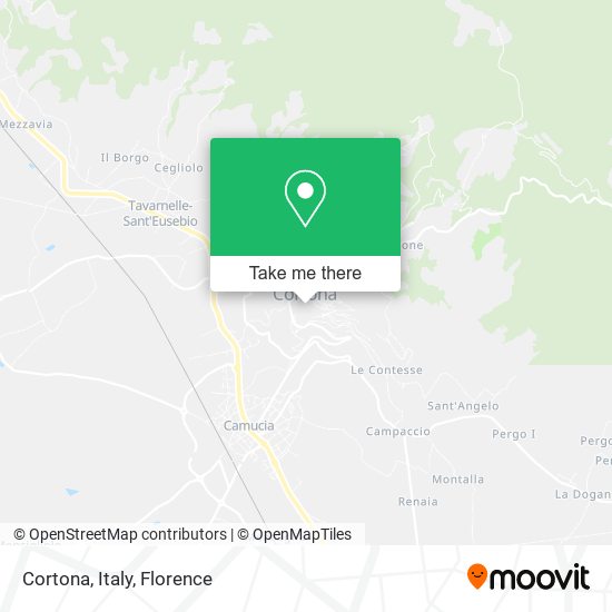 Cortona, Italy map