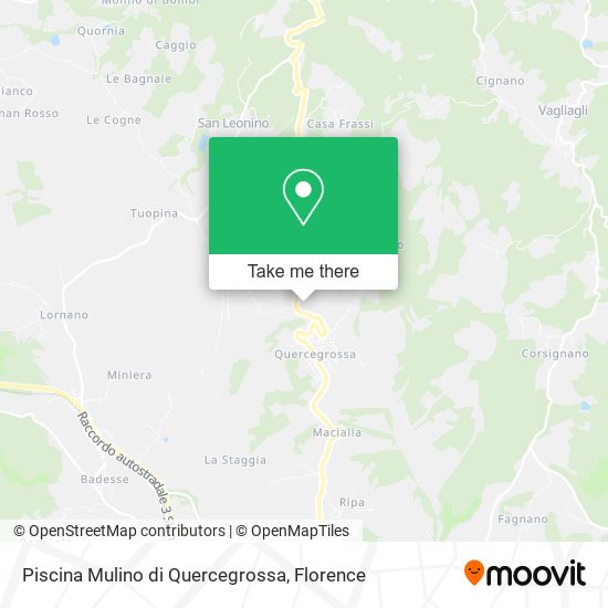 Piscina Mulino di Quercegrossa map