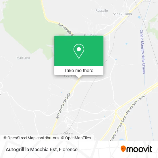 Autogrill La Macchia East map