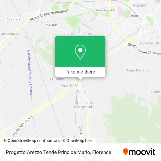 Progetto Arezzo Tende Principe Mario map