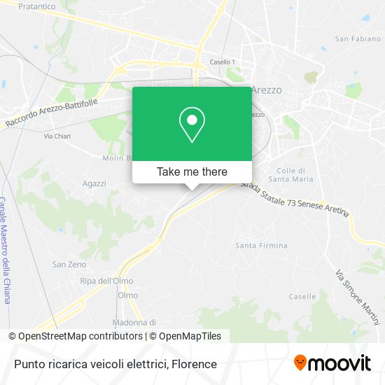 Punto ricarica veicoli elettrici map