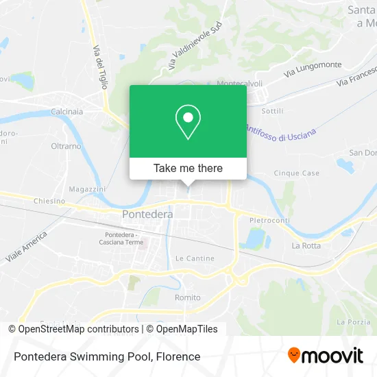 Pontedera Swimming Pool map