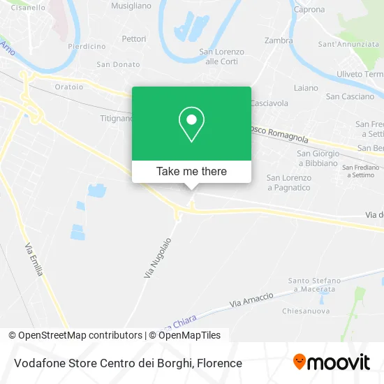 Vodafone Store Centro dei Borghi map