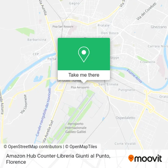Amazon Hub Counter-Libreria Giunti al Punto map