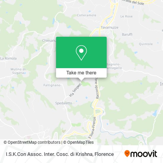 I.S.K.Con Assoc. Inter. Cosc. di Krishna map