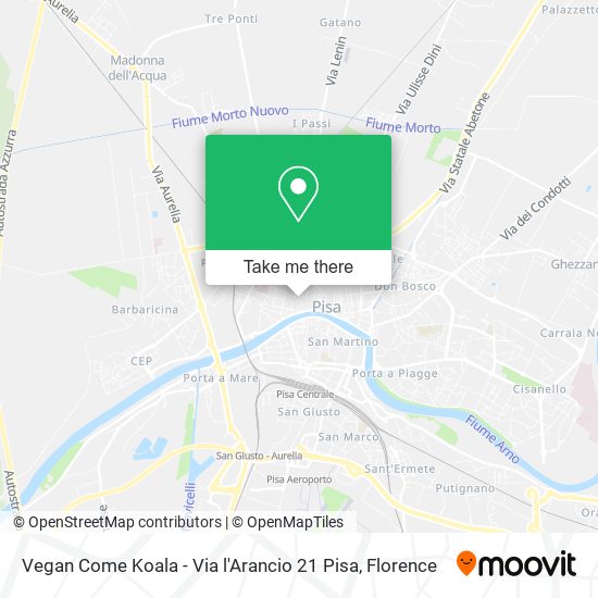 Vegan Come Koala - Via l'Arancio 21 Pisa map