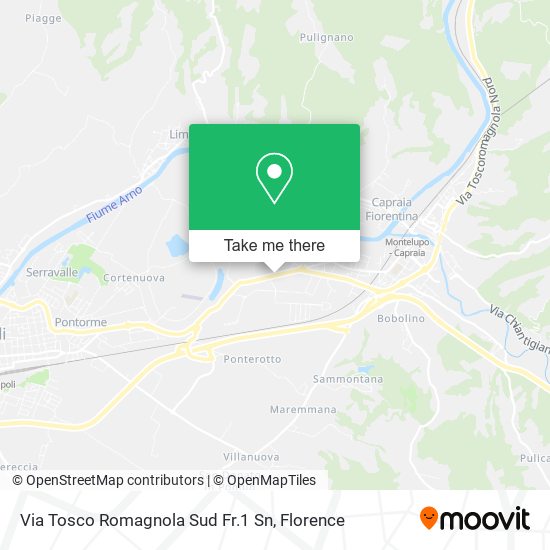 Via Tosco Romagnola Sud Fr.1 Sn map