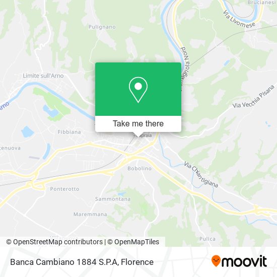 Banca Cambiano 1884 S.P.A map