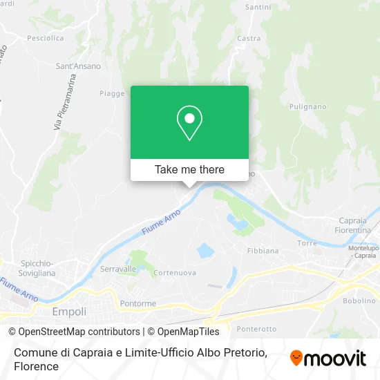 Municipality of Capraia and Limite-Public Notice Board map