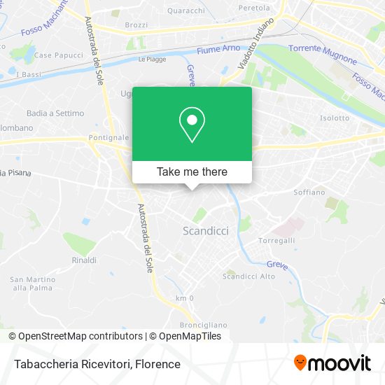 Tabaccheria Ricevitori map