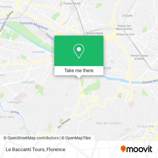 Le Baccanti Tours map