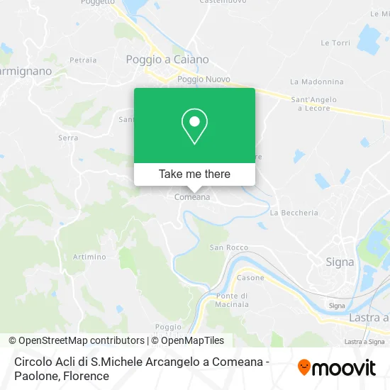 Circolo Acli di S.Michele Arcangelo a Comeana - Paolone map