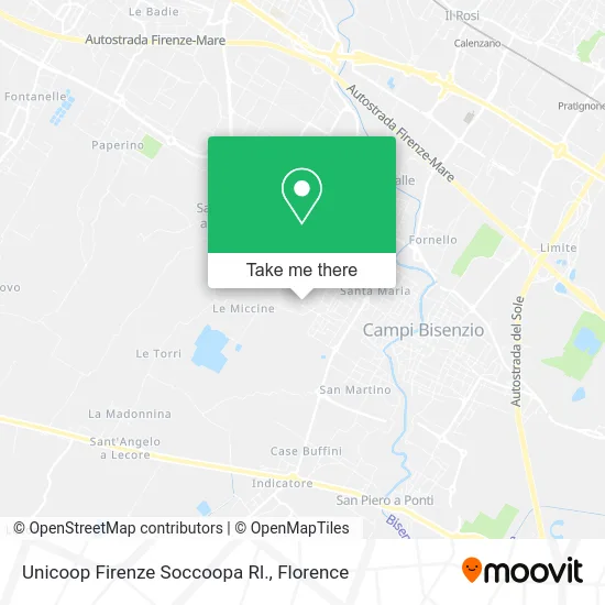 Unicoop Florence map
