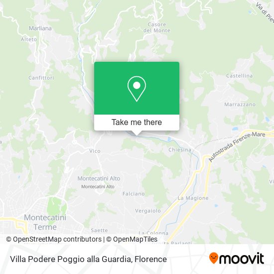 Villa Podere Poggio alla Guardia map