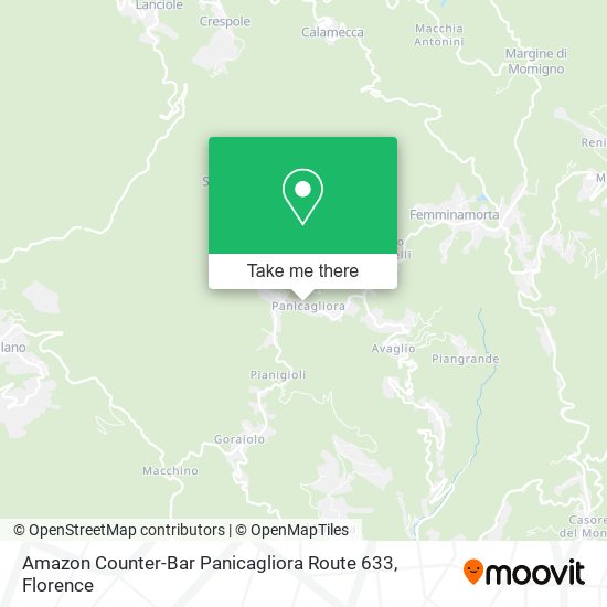Amazon Counter-Bar Panicagliora Route 633 map