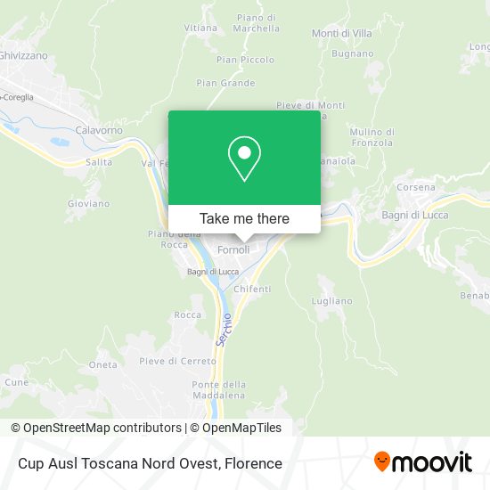 Cup Ausl Toscana Nord Ovest map