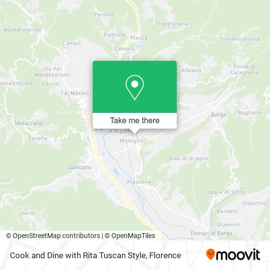Cook and Dine with Rita Tuscan Style map