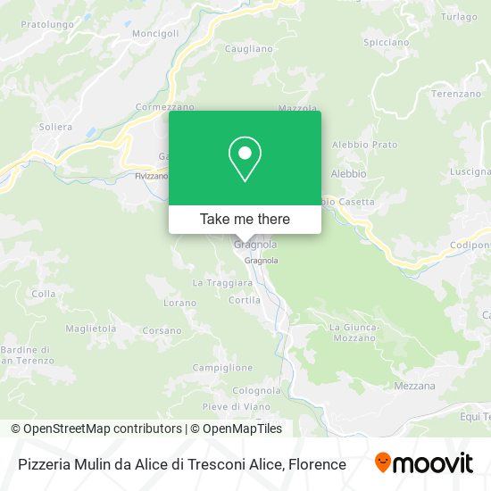 Pizzeria Mulin da Alice di Tresconi Alice map