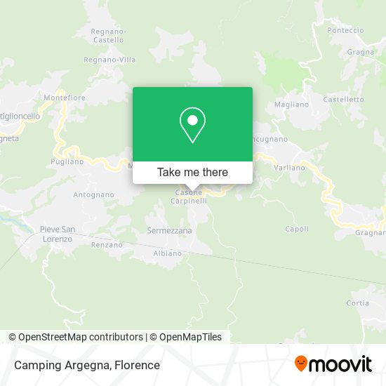 Camping Argegna map