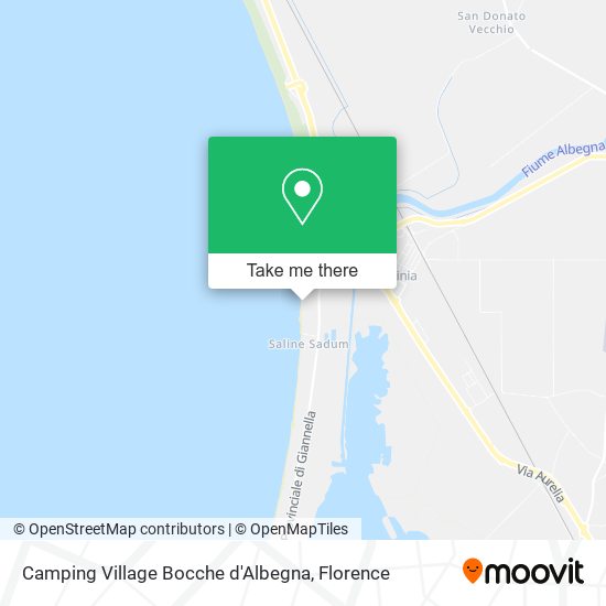 Camping Village Bocche d'Albegna map