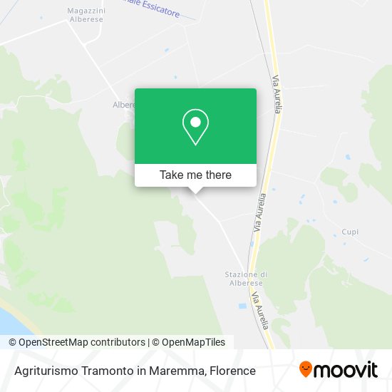 Agriturismo Tramonto in Maremma map