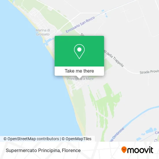 Supermercato Principina map