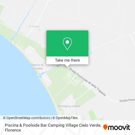Piscina & Poolside Bar Camping Village Cielo Verde map
