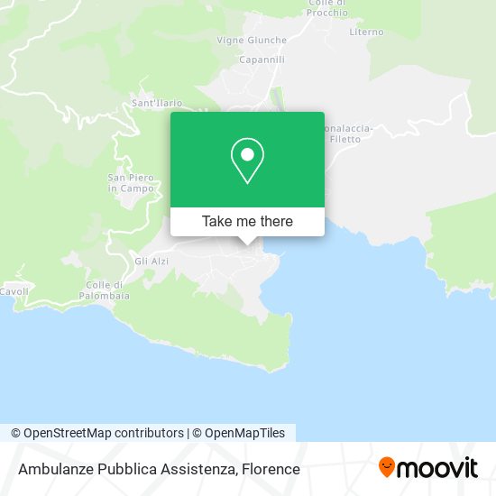 Ambulanze Pubblica Assistenza map