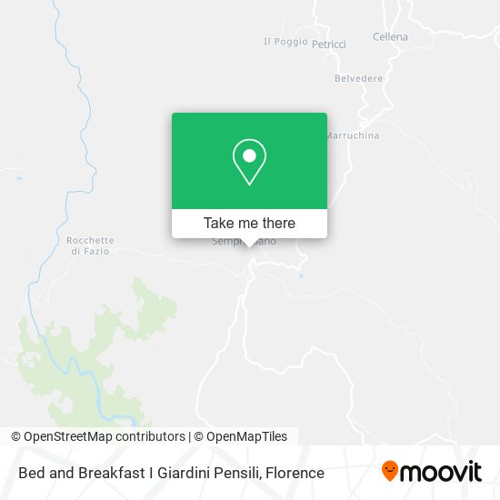 Bed and Breakfast I Giardini Pensili map