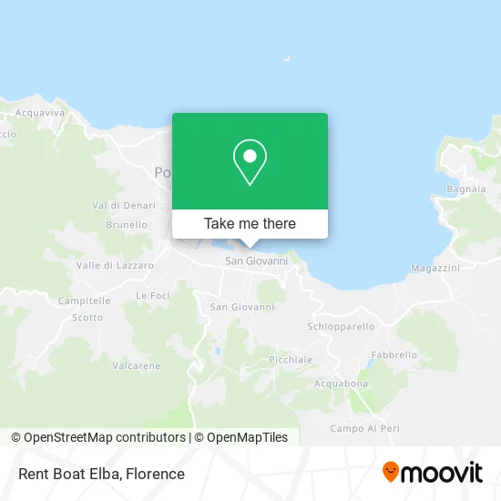 Elba Boat Rental map