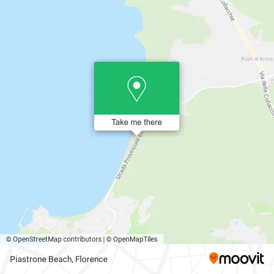 Piastrone Beach map