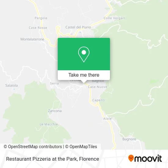 Restaurant Pizzeria at the Park map