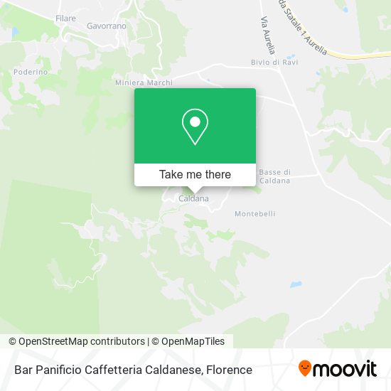 Bar Panificio Caffetteria Caldanese map