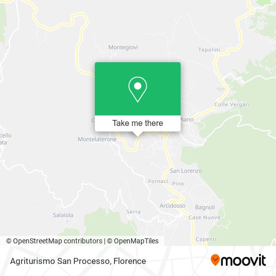 Agriturismo San Processo map