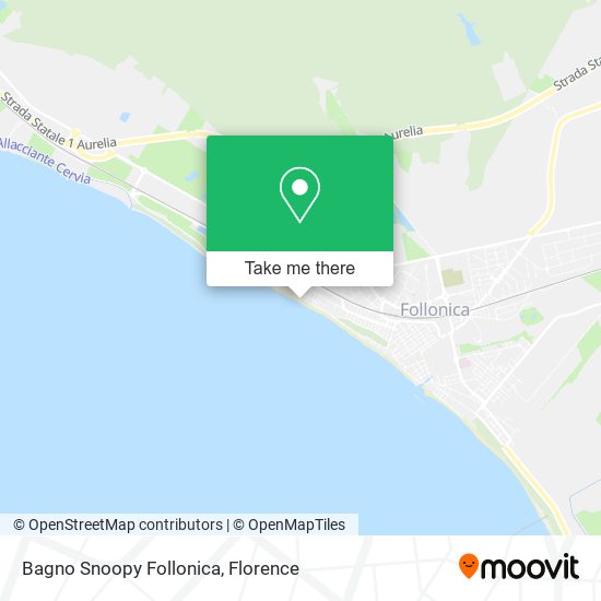 Bagno Snoopy Follonica map